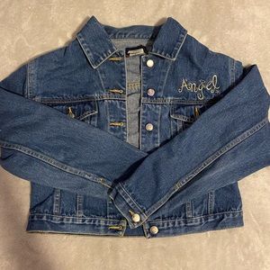 Cute Blue Jean Jacket Angel